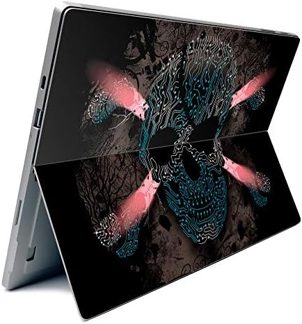 עור סיבי פחמן של אוברסקינס עבור Microsoft Surface Pro 7 - פיראט סייבר | גימור סיבי פחמן מרקם |